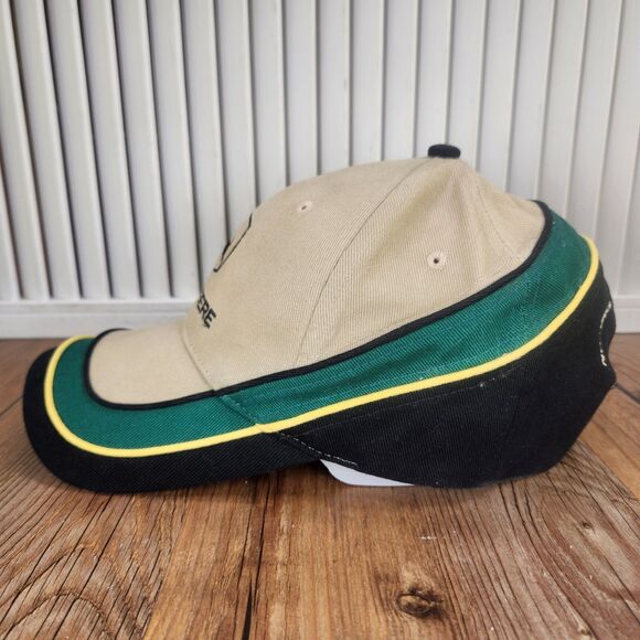 John Deere "Nothing Runs Like A Deere" Strapback Hat Cap Canvas Farmer Tractor - Picture 6 of 11